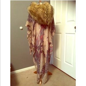 Up-Cycled Faux Fur Festival Kimono